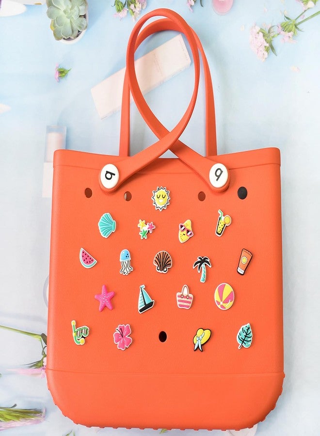 WLEAD 18PCS Summer Beach Charms for Bogg Bags - Durable Rubber Bag Accessories with Sturdy Clips, Tote Decorations for Women Girls Teens, Pool Vacation Gift Set - Image 5